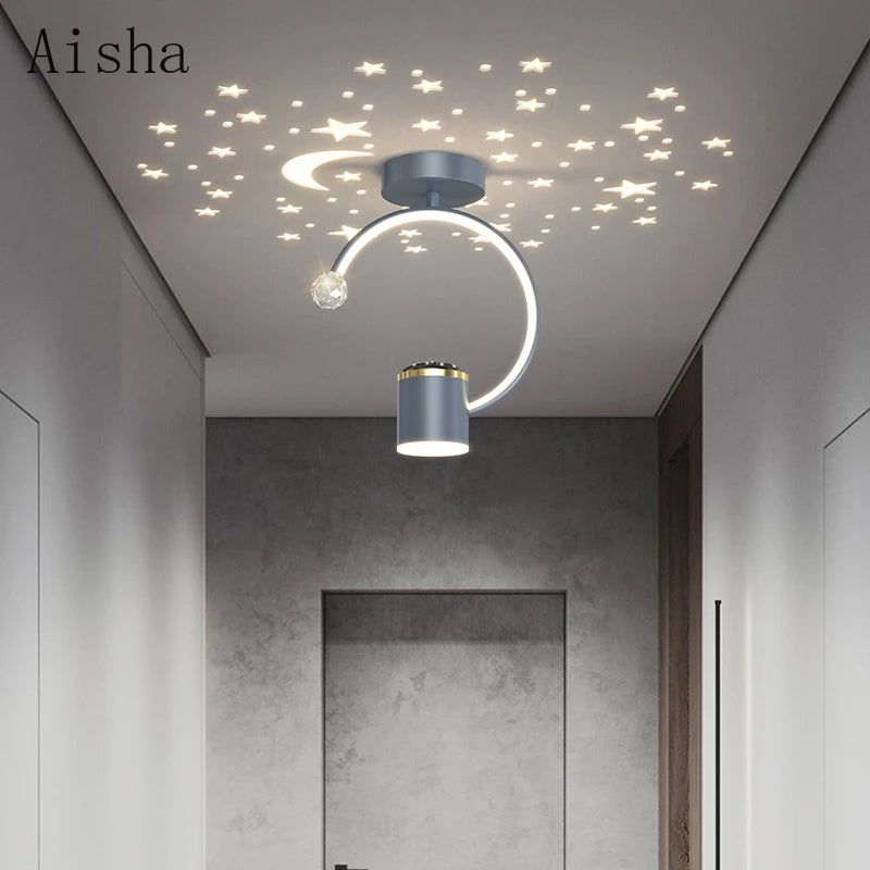Modern creative ceiling light for indoor and outdoor use - vue 3 sur 7