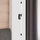 Minimalist acrylic LED wall light with metallic dimmer