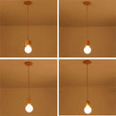 Vintage oak wood pendant light modern design