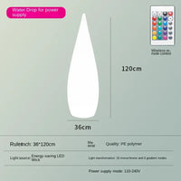 Waterproof solar garden floor lamp with water drop shape