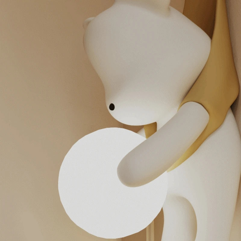 Modern LED resin bear wall light - vue 6 sur 8
