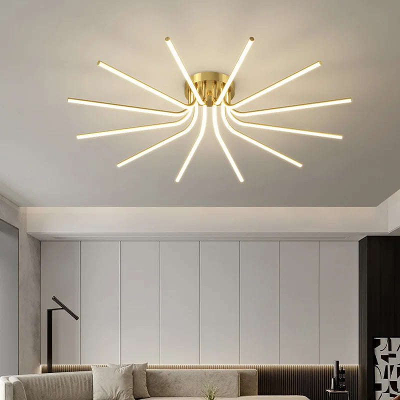 Modern minimalist LED chandelier for versatile indoor lighting
