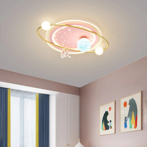 Children's astronaut ceiling light modern creative LED - vue 4 sur 9