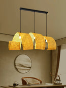 Japanese style bamboo chandelier for zen Asian decor