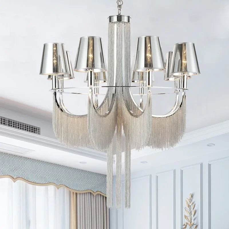Modern luxury chandelier for weddings with integrated lights