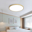 Ultra-thin circular LED ceiling light wood grain 3-tone