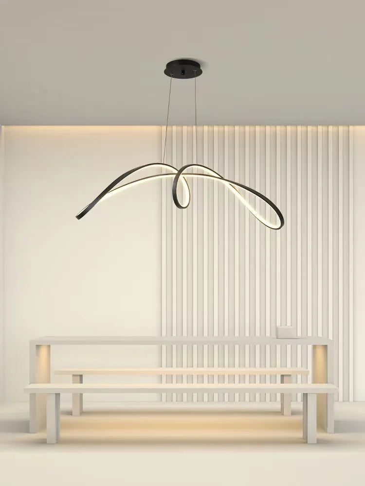 Aluminium butterfly-shaped chandelier with LED lighting - vue 3 sur 8