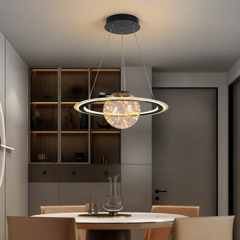 Creative earth moon football pendant light original design - vue 4 sur 20