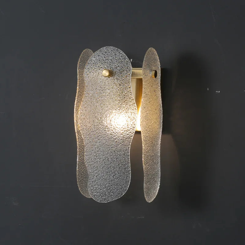 Modern gold glass wall light for interior decoration