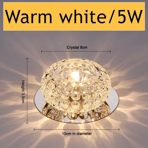 Modern crystal LED ceiling light - vue 9 sur 9