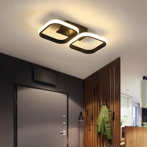 Modern LED ceiling light round square for indoor decor - vue 7 sur 10