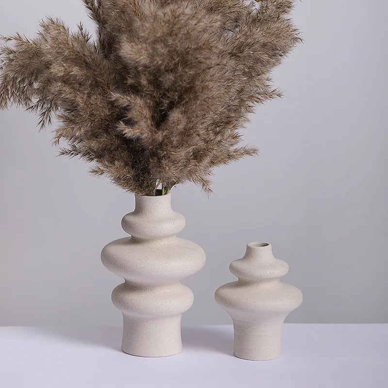 modern ceramic vase spiral decoration flower pot