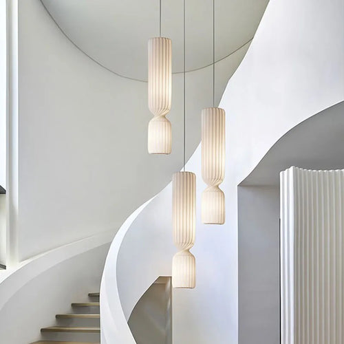 Silent Japanese chandelier for high ceilings, lofts and restaurants - vue 3 sur 12