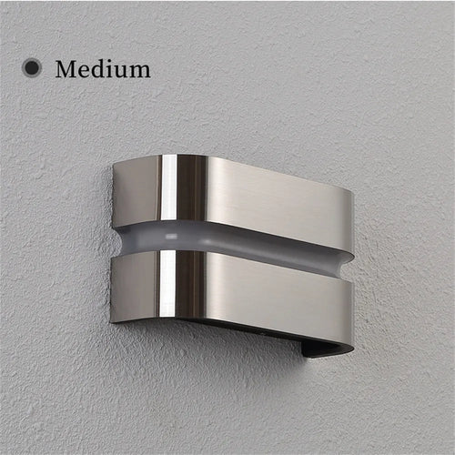Modern waterproof stainless steel outdoor LED wall light - vue 6 sur 9