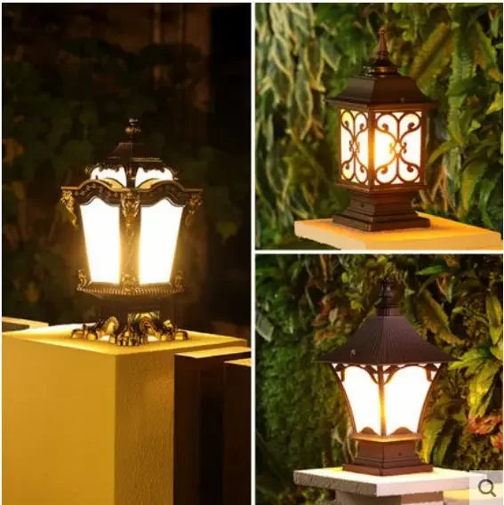 European outdoor pillar lamp waterproof garden landscape light - vue 3 sur 9