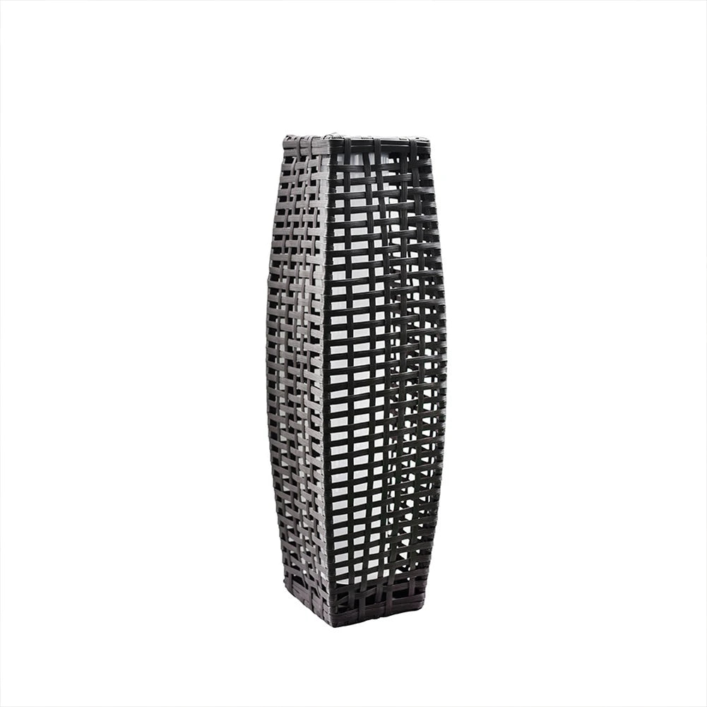 lampe extérieure solaire en rotin et osier décorative