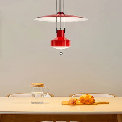 Adjustable designer pendant lamp nordic saliscendi stretchable hanging light for kitchen or restaurant - vue 3 sur 10
