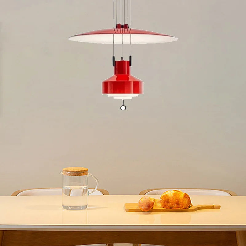 Adjustable designer pendant lamp nordic saliscendi stretchable hanging light for kitchen or restaurant - vue 3 sur 10