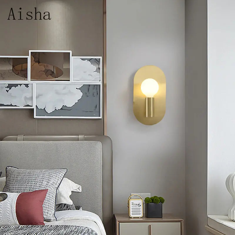 Luxury oval Nordic wall light for interior decoration - vue 3 sur 7
