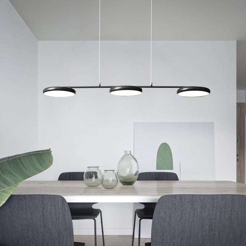 Modern black copper LED chandelier for elegant interiors