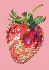 affiche créative de boule disco abstraite rétro pour décoration murale