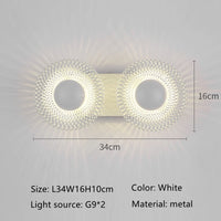 Italian horn design iron LED wall light for interior decoration
