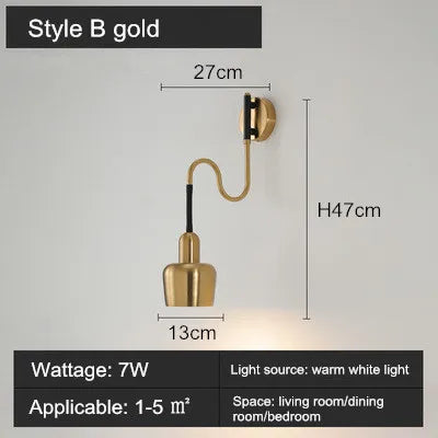 Multi-angle adjustable wall lamp for reading and study - vue 11 sur 12