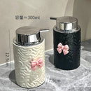 European ceramic soap dispenser for bathroom
