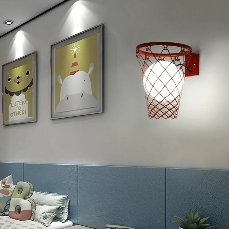 Modern children's LED glass wall light