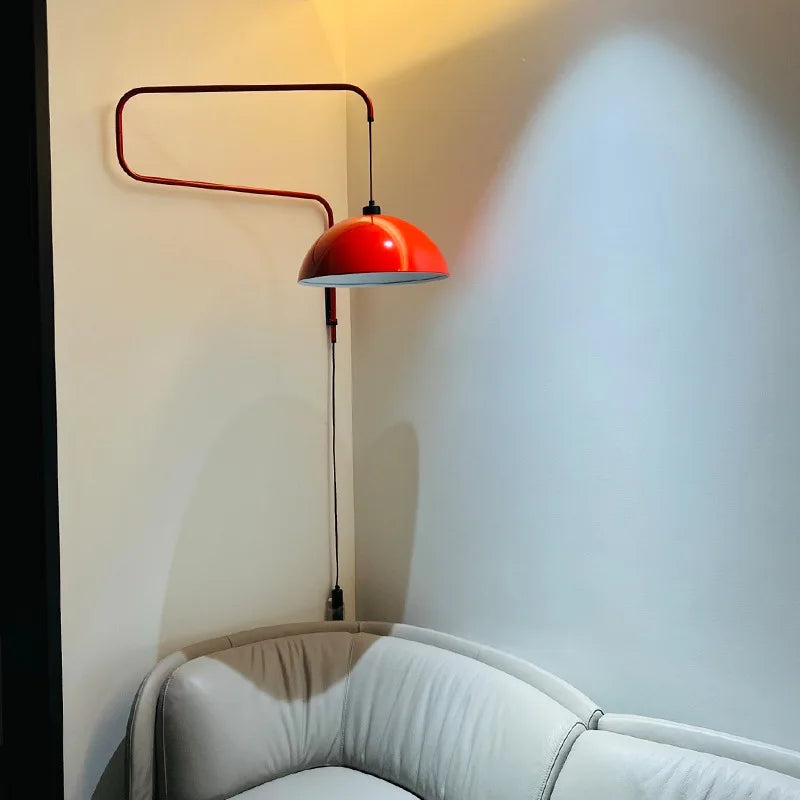 Nordic retractable LED swing wall light for elegant interiors - vue 4 sur 7