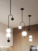 Iron and glass LED chandelier for interior decoration