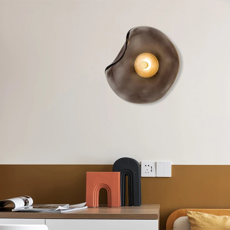 Minimalist Nordic design glass LED wall light
