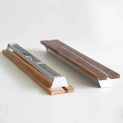 Solid wood wabi-sabi wall light for interior decor - vue 6 sur 11