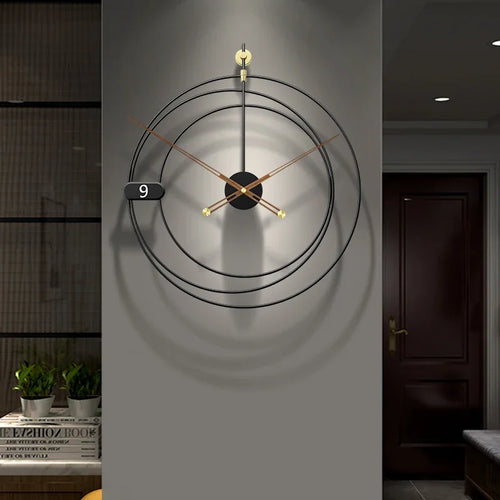 modern design silent wall clock for home decor - vue 3 sur 7