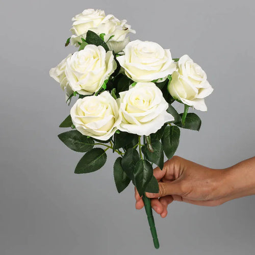 Artificial silk rose bouquet for interior decoration - vue 11 sur 15