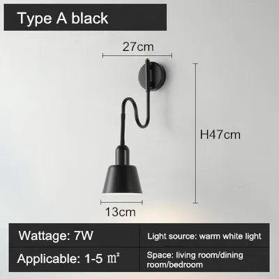 Multi-angle adjustable wall lamp for reading and study - vue 13 sur 12