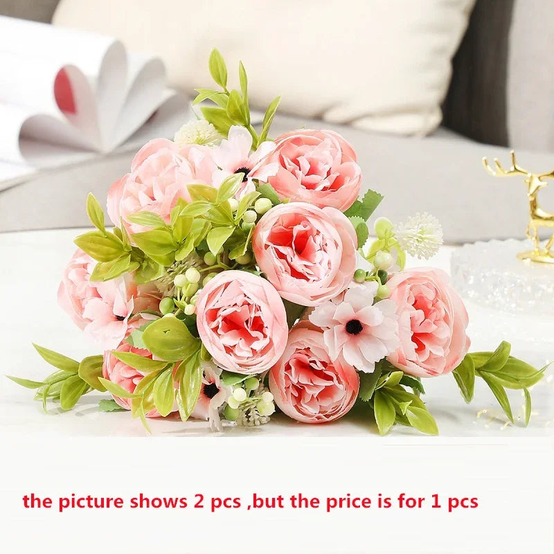 Artificial peony bouquet for weddings and festive decor
