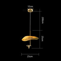 Zen vintage gold lotus leaf chandelier