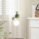 Round metal pendant light for children's bedroom