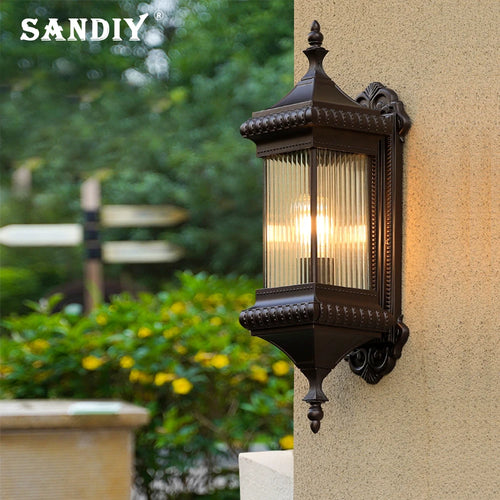 Vintage outdoor wall light sandiy waterproof for garden - vue 4 sur 8