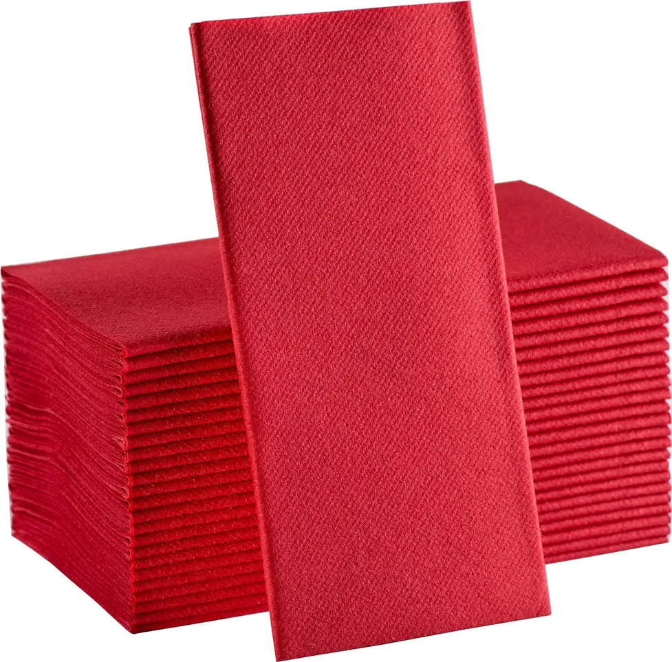 Disposable linen-effect paper napkins set of 100