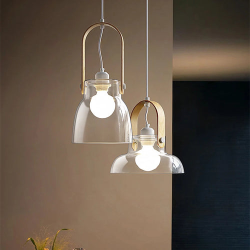 suspension en verre transparent avec fil réglable pour décor intérieur - vue 3 sur 9