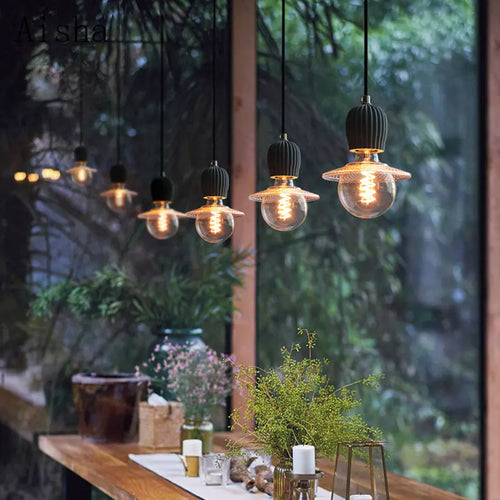 Nordic industrial pendant light for modern interiors - vue 3 sur 13