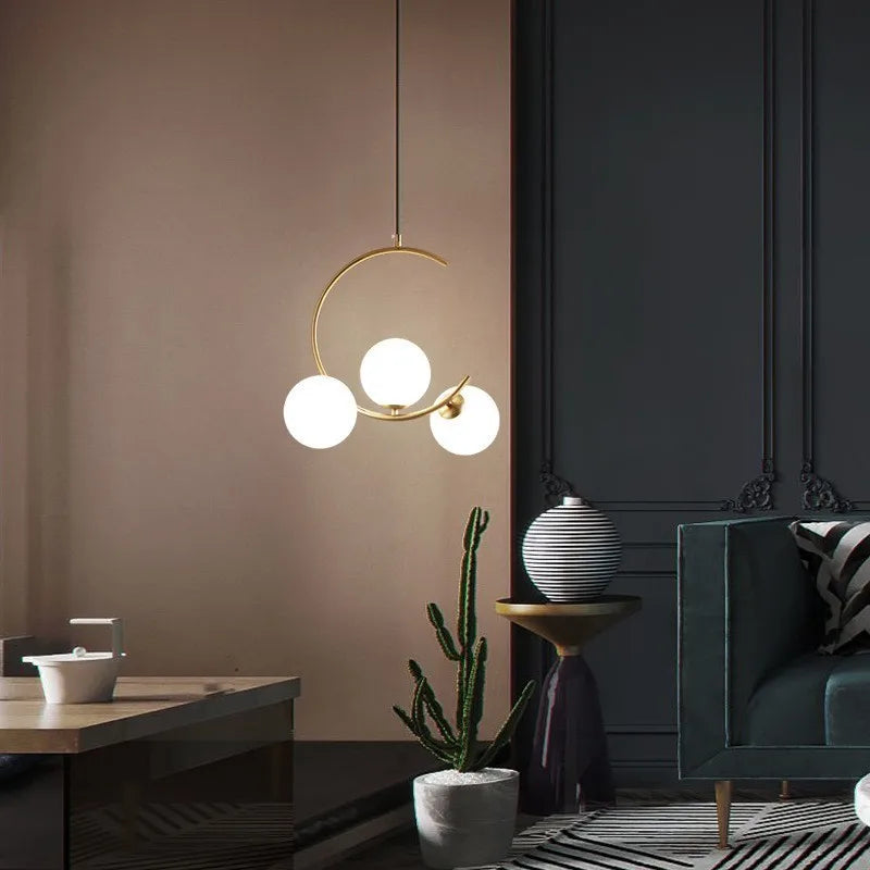 Nordic glass ball decorative and creative lamp - vue 6 sur 16