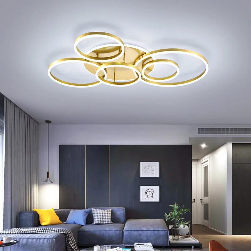 Modern minimalist dimmable LED chandelier for indoor lighting