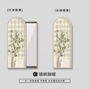 Nordic decorative square mirror with floral aesthetic frame