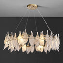 Creative frosted glass chandelier with modern pearl design