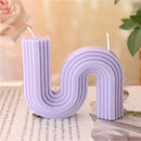 geometric u-shaped scented candles for home decor
