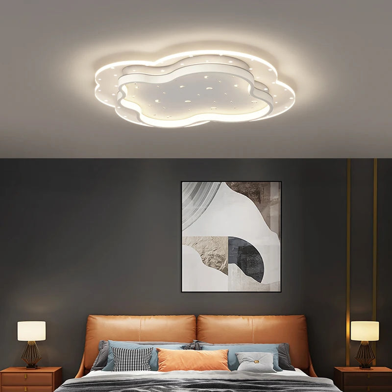 Modern romantic star recessed LED ceiling light for children - vue 6 sur 12