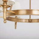 Full copper round chandelier for bedroom